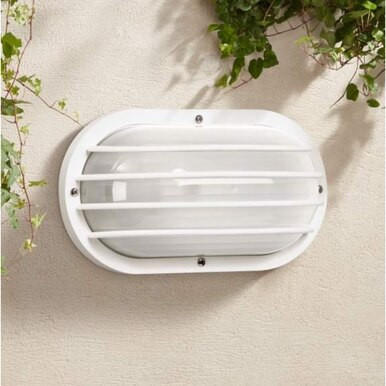 Oval Outdoor White Nautical Plastic Bulkhead Wall Light Fixture Questions & Answers