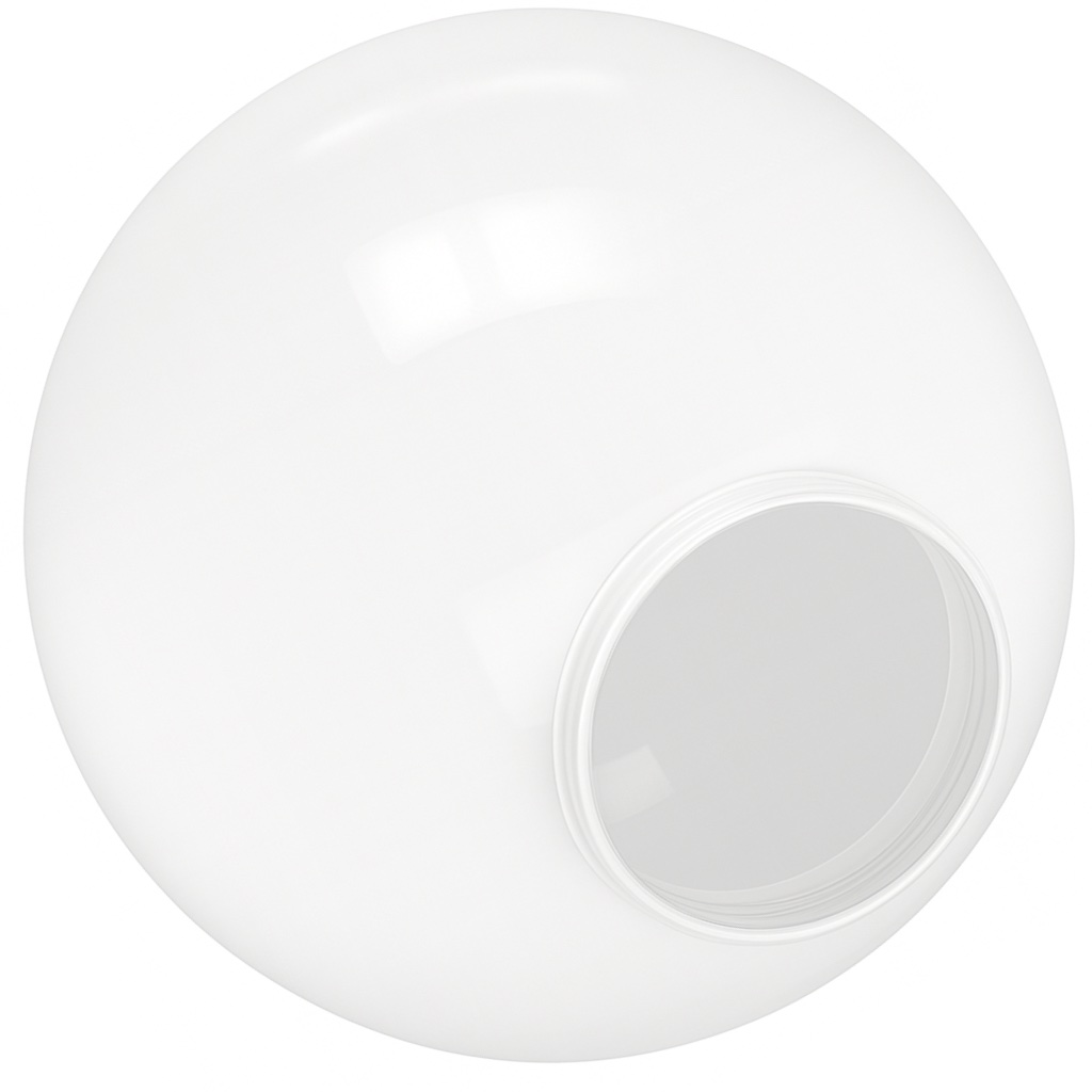 12 Inch White Acrylic Light Globe Cover with 4" Fitter Neck - 20012-WH-4F Questions & Answers