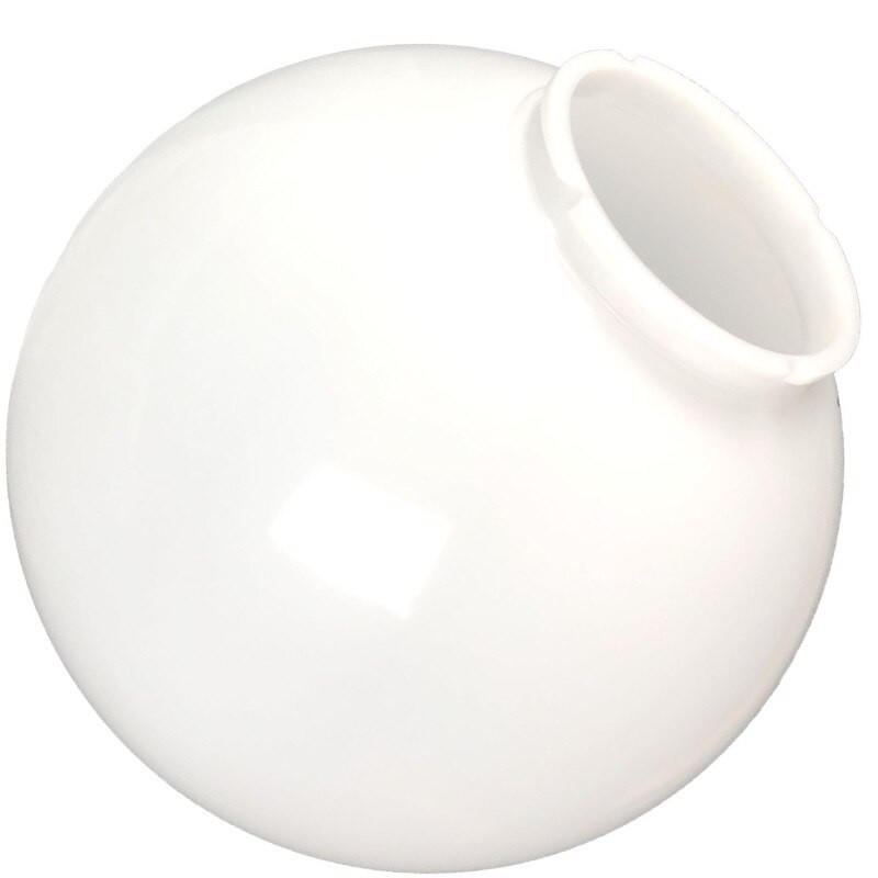 14" White Acrylic Light Globe Post Top Cover with 6" Neck Base Questions & Answers