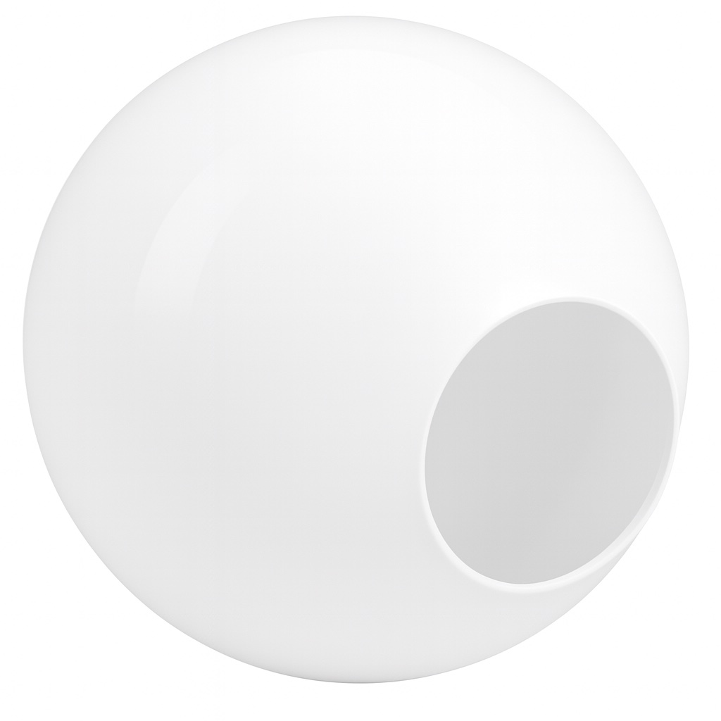 24 Inch White Acrylic Light Globe with Neckless Opening Questions & Answers